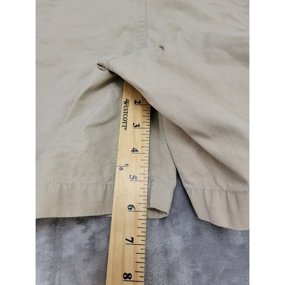 Lands'‎ End Men's Drawstring Waist Khaki Cotton shorts 42 waist embroidered - Picture 7 of 9